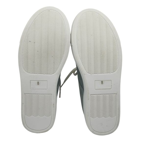 Denim Sneakers Womens 8 Light Wash Platform Zipper Hipster Lace Up Low Tops - Picture 14 of 14